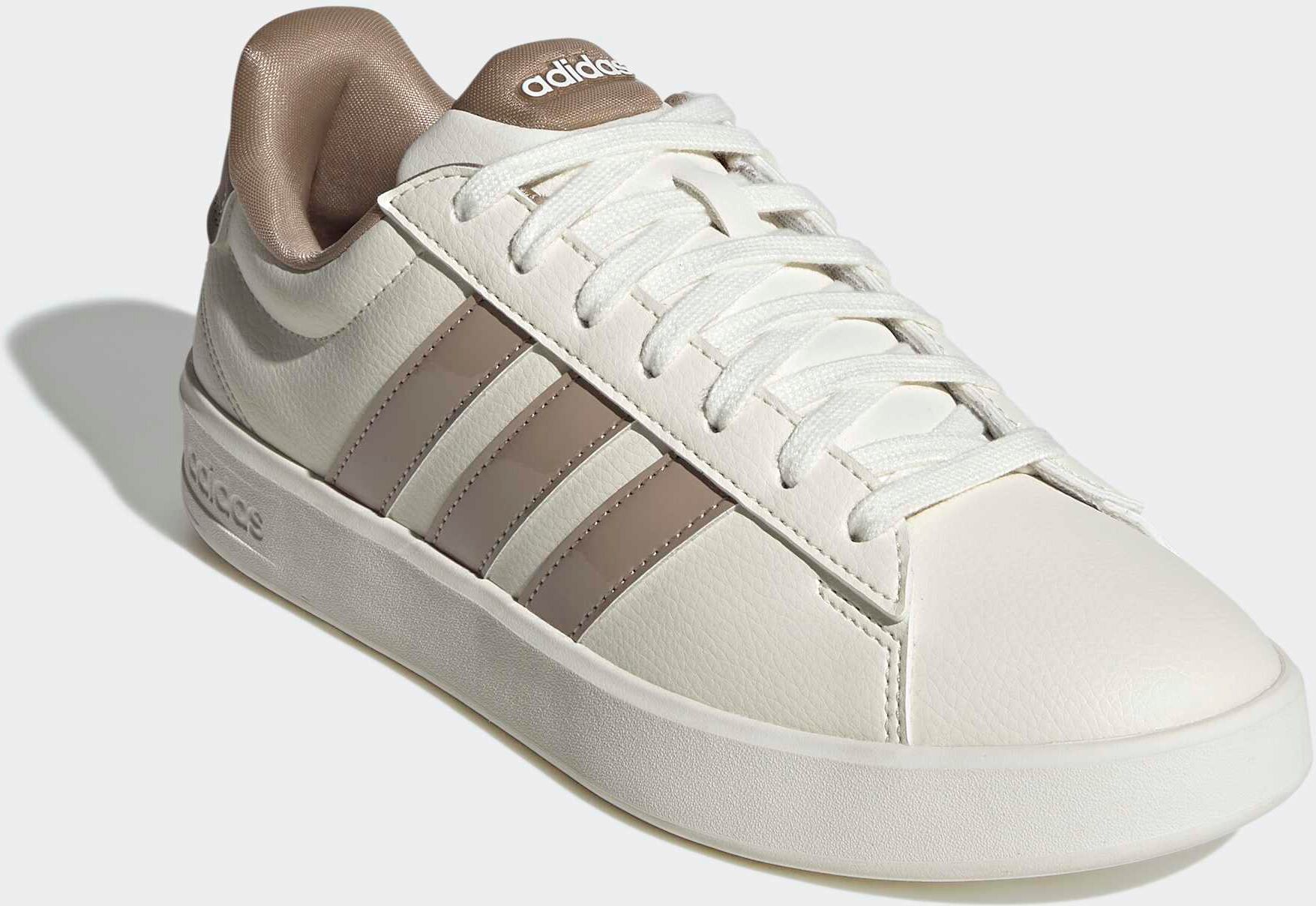 Sneaker ADIDAS SPORTSWEAR "GRAND COURT 3.0", Damen, Gr. 41, beige (sanftes weiß, trace khaki, trace khaki), Synthetik, Textil, Schuhe Sneaker sanftes weiß, trace khaki, trace khaki 41