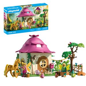 playmobil Spielset Magic Unicorns 71838, ab 4 Jahre, Gemütliches Feenzuhause mit Goldeinhorn und Stall, 178 Teile