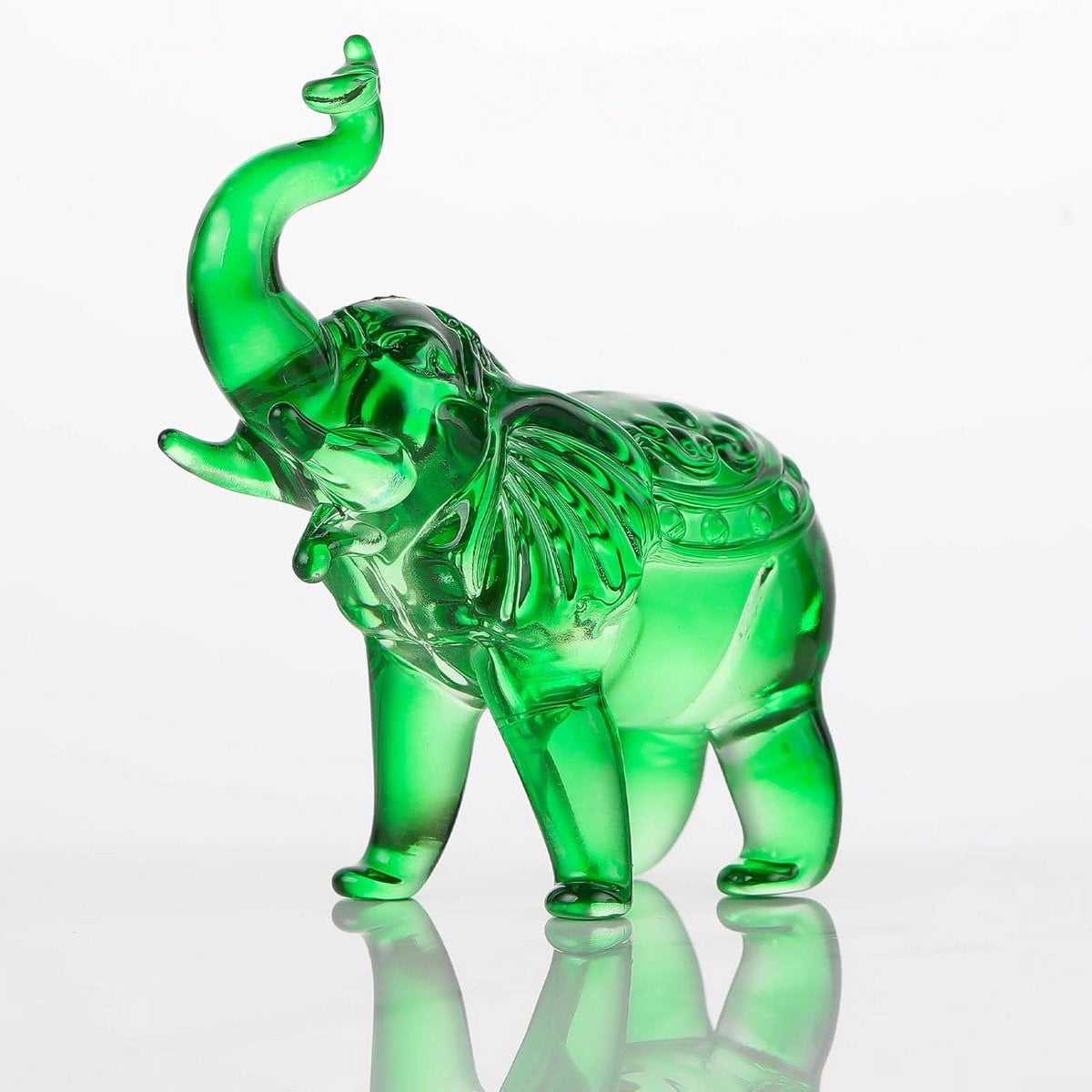Luxe Kristallen Olifant Beeldje - Glazen Tafeldecoratie en Cadeau