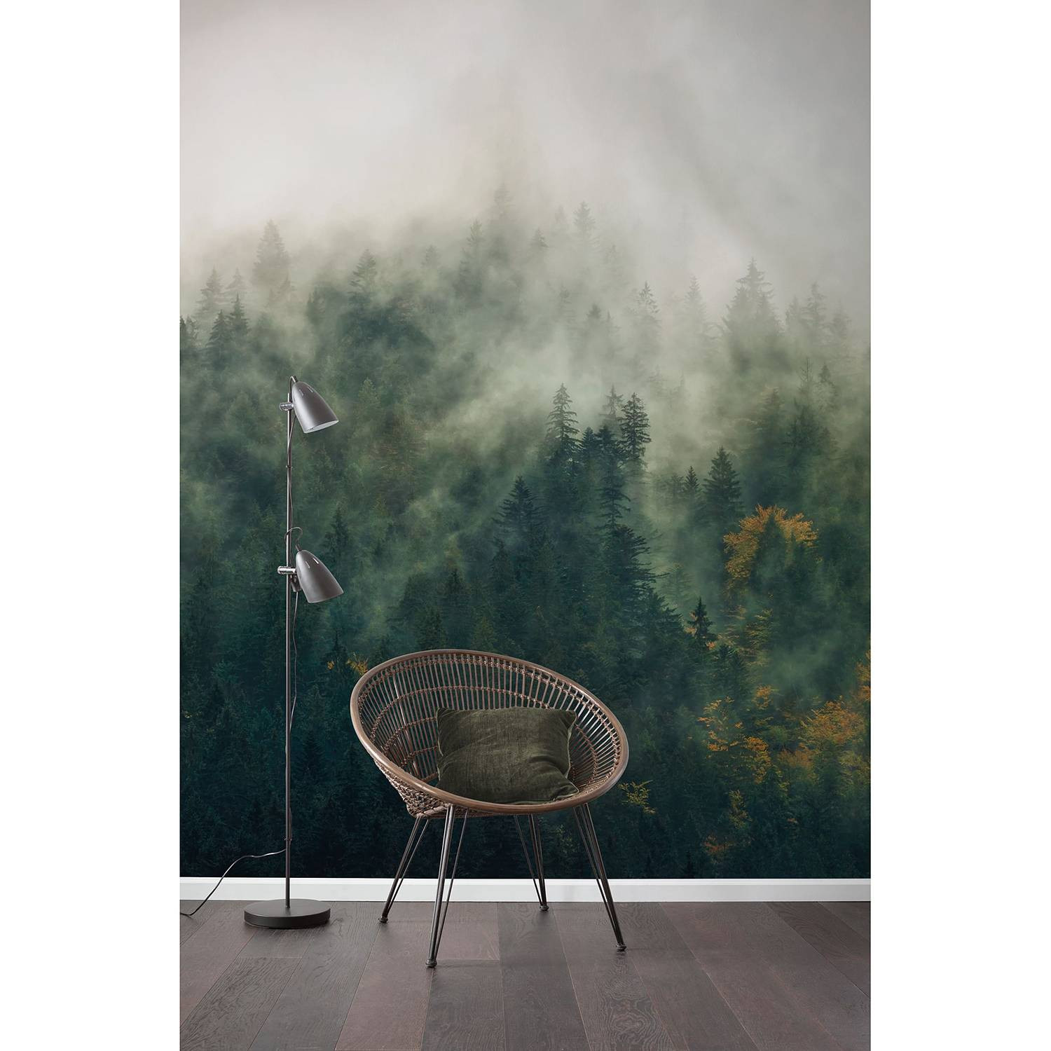 home24 Fotobehang Tales of the Carpathians I, Groen, Landschap, 300 cm
