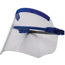 Voss Helme, Schutzbrille + Gesichtsschutz, Elektrikerschutzschild glasklar,m.Helmhalterung 500x250mm