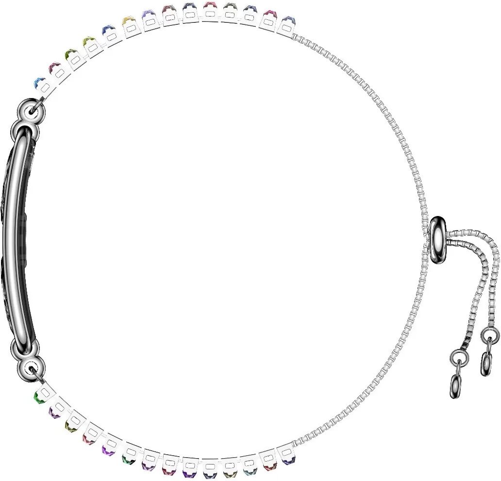 INF Black Diamond & Rainbow Crystal Smart Armbanduhr - RWFIT App kompatibler Fitnesstracker