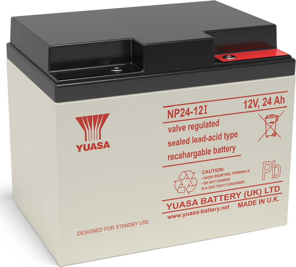 Yuasa NP24-12 VRLA Sealed Lead Acid Battery   1 Pack