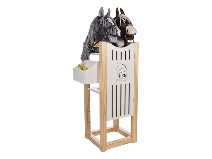 HKM Kinder Hobby Horsing Stall, Natur/Weiß, One Size