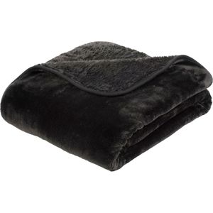 Gözze Kuscheldecke Premium Cashmere Feeling, schwarz, flauschig & weich, 500 g/m², 220 x 240 cm
