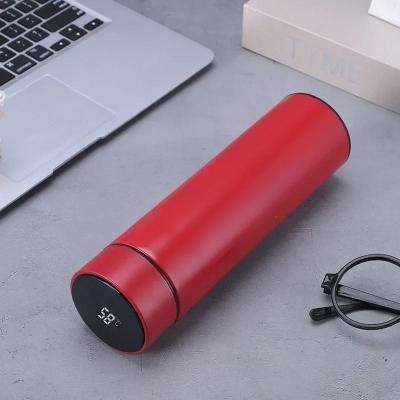 Uplift Essentials Intelligent LED Temperature Display Thermos Bottle For Hot And Cold Drinks red