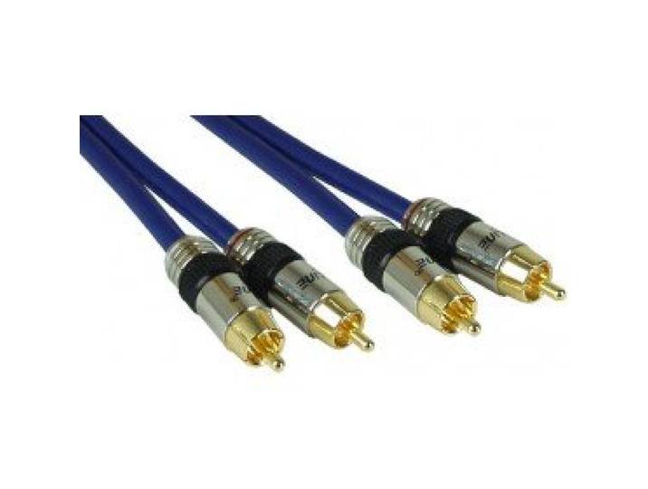 InLine 89705P 5m 2 x RCA blauw audiokabel
