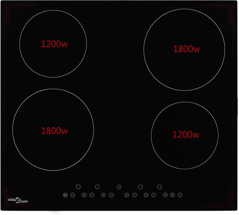 Symple Stuff 6000W Electric Burner Black 5,2cm H X 59cm W X 52cm D