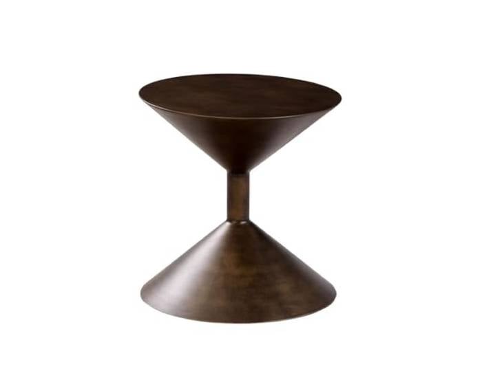 YCCHAH Sofatisch Schwarzer Retro-Beistelltisch In Sanduhrform, Sofa-Ecke, Einfacher Kreativer Kleiner Couchtisch Wohnzimmer-Beistelltisch