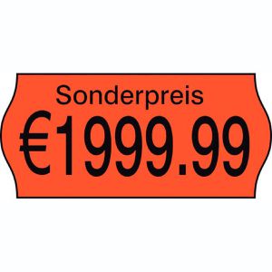 Böttcher-AG Preisetiketten rot, 26 x 12 mm, permanent, mit Sonderpreis-Aufdruck, 1500 Stück