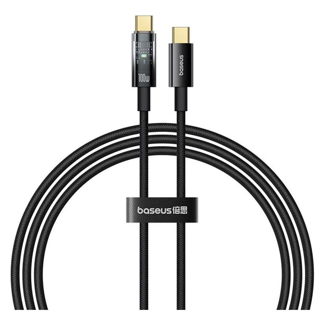 Baseus USB-C to USB-C Cable Explorer, 100W, 5A, 1m, Black (1 m, 100 W) (P10319703111-00)