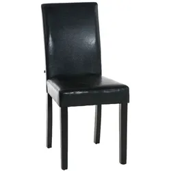 DELUKE Esszimmerstuhl DALAN - Kunstleder Schwarz 41x47x91 cm Schwarz | Essstühle Esszimmerstühle Küchenstühle Wohnzimmerstühle