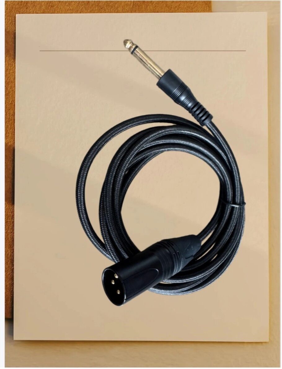 INF Multifunktionales XLR-Audiokabel – abgeschirmt, XLR Stecker auf Buchse, Angelschnur-Geflecht und Legierungsstecker 1 m