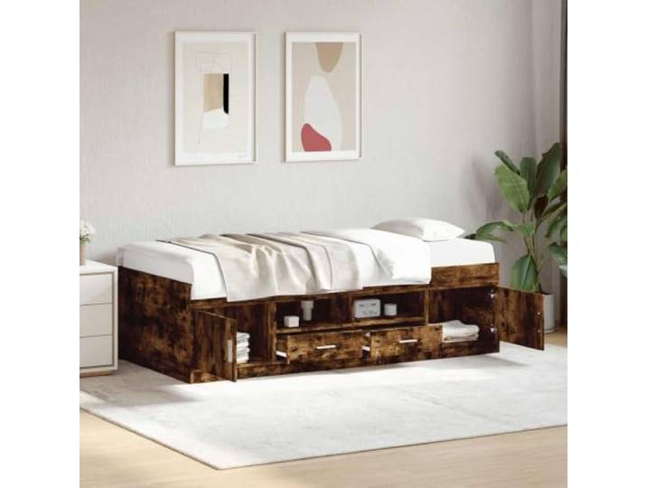 HGFDSAWE Tagesbett mit Schubladen, Holzwerkstoff Gästebett 75x190 cm Platzsparendes Design, Inklusive Stauraum, Stabile Konstruktion