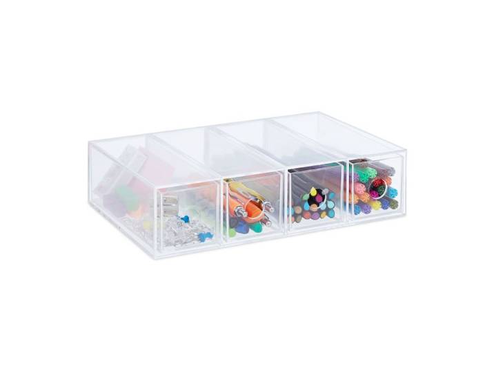 Relaxdays Kleine Schubladenbox aus Kunststoff