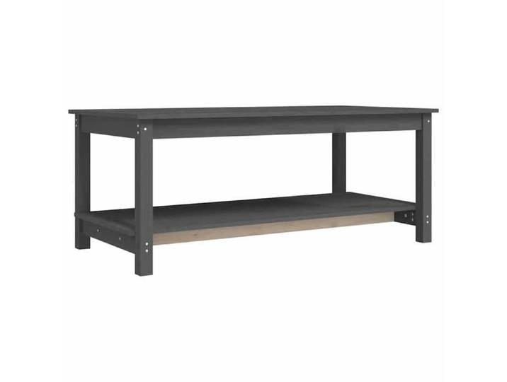 Mode Meuble de salon - vidaxl - Table basse - Gris 110x55x45 cm - Bois massif de pin - pour maison N1B1929