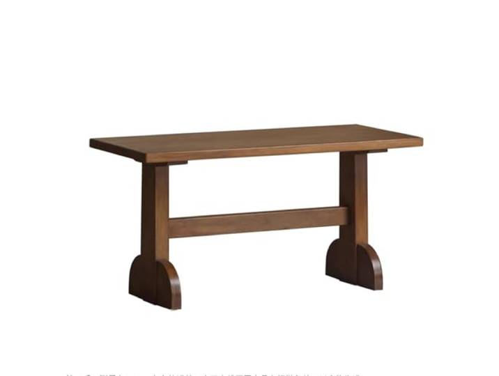 Rechteckiger Couchtisch, mittelalterlicher Stil, Massivholz-Teetische Dicke Oberseite, dicke Beine for Zuhause, Wohnzimmer, Büro couchtisch