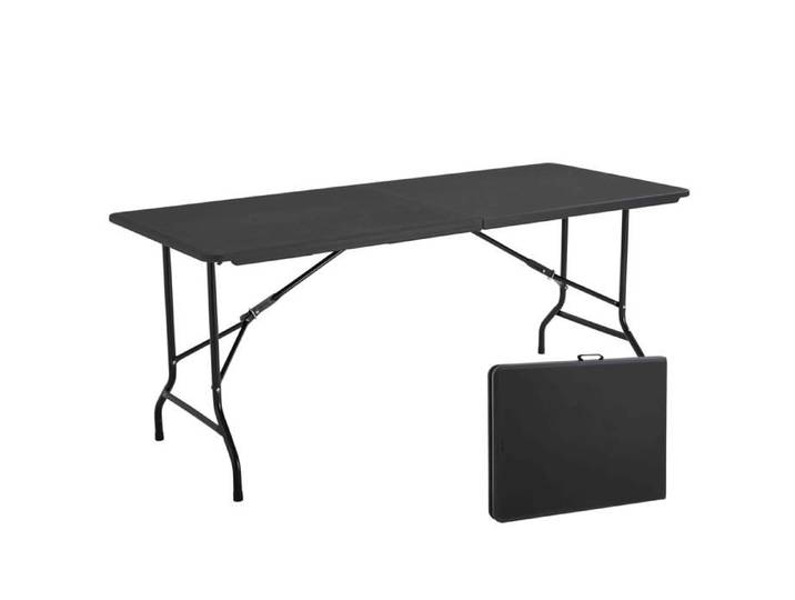 Tables pliantes noires de réception - lot de 10