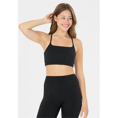 Sport-BH ATHLECIA "Blossom", Damen, Gr. XS, schwarz (dunkelbraun), 23% Elasthan, 77% Polyamid, unifarben, BHs Sport-BH, 2er-Pack mit leichtem Support