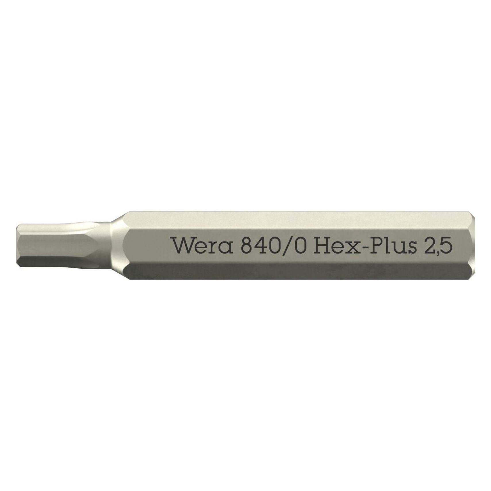 Wera 840 Micro Bits Hex-Plus 2,5 x 30mm (05058112001)