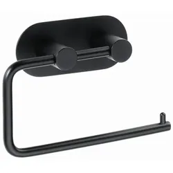 Brillantbad BEASY Toilettenpapierhalter Edelstahl Schwarz 42x145x100 mm für Bad & WC >> zum Kleben