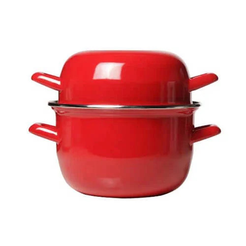 Cosy & Trendy Mosselpan - Emaille - Rood - 2,8 liter
