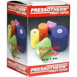 Pressotherm Kohäsive Bandage 8cmx4M Grün 1 ST