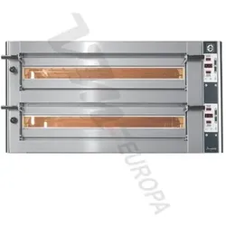 Cuppone Donatello Pizzaofen für 6+6 Pizzen Ø35cm Lang 2 Kammer Knopfsteuerung - DN635L/2CD: ohne Untergestell / ohne Haube