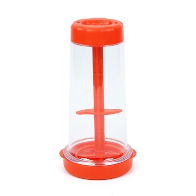 Rotary Flour Sifter Cup For Baking Clear Handheld Flour Dispenser red