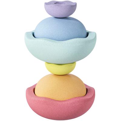 Balancetrainer STAPELSTEIN "Inside rainbow pastel", bunt (rainbow pastel), Balancetrainer, Kinder, Polypropylen