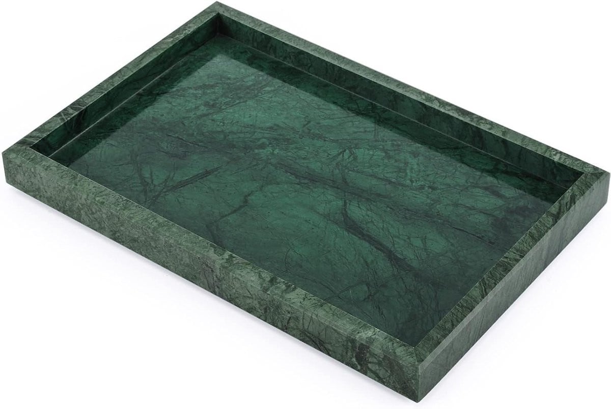 Natuurlijk Marmeren Dienblad voor Badkamer en Keuken - Groen Zwart