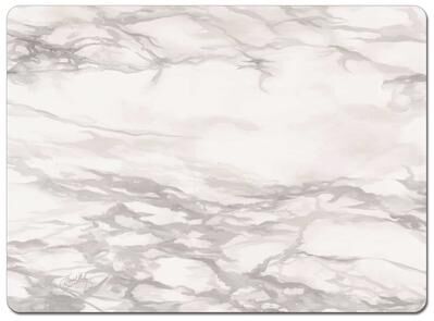 CounterArt Midtone Marble Hardboard Placemats with Protective Cork Backing 4 Pack Layered Construction Heat Tolerant and Easily Wipes Clean