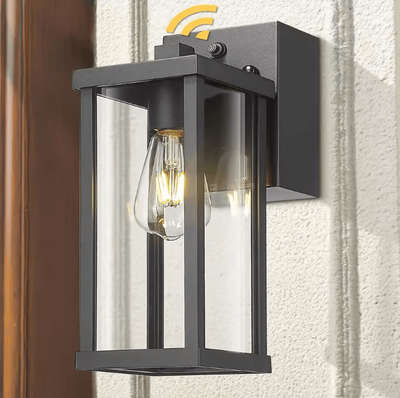 Uplift Curations Porch Light With GFCI Outlet Dusk To Dawn Exterior Wall Lighting Fixture For House Patio Garage 2pcs
