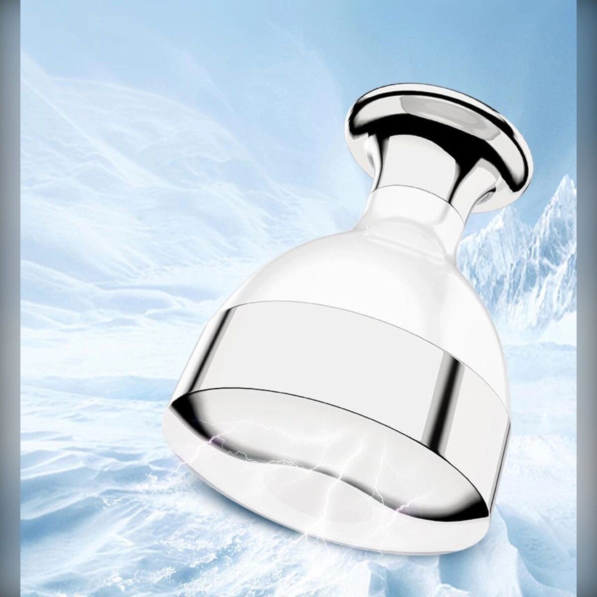 INF Wiederverwendbarer runder Gesichtskryomassager mit physikalischer Niedrigtemperatur-Kühlung