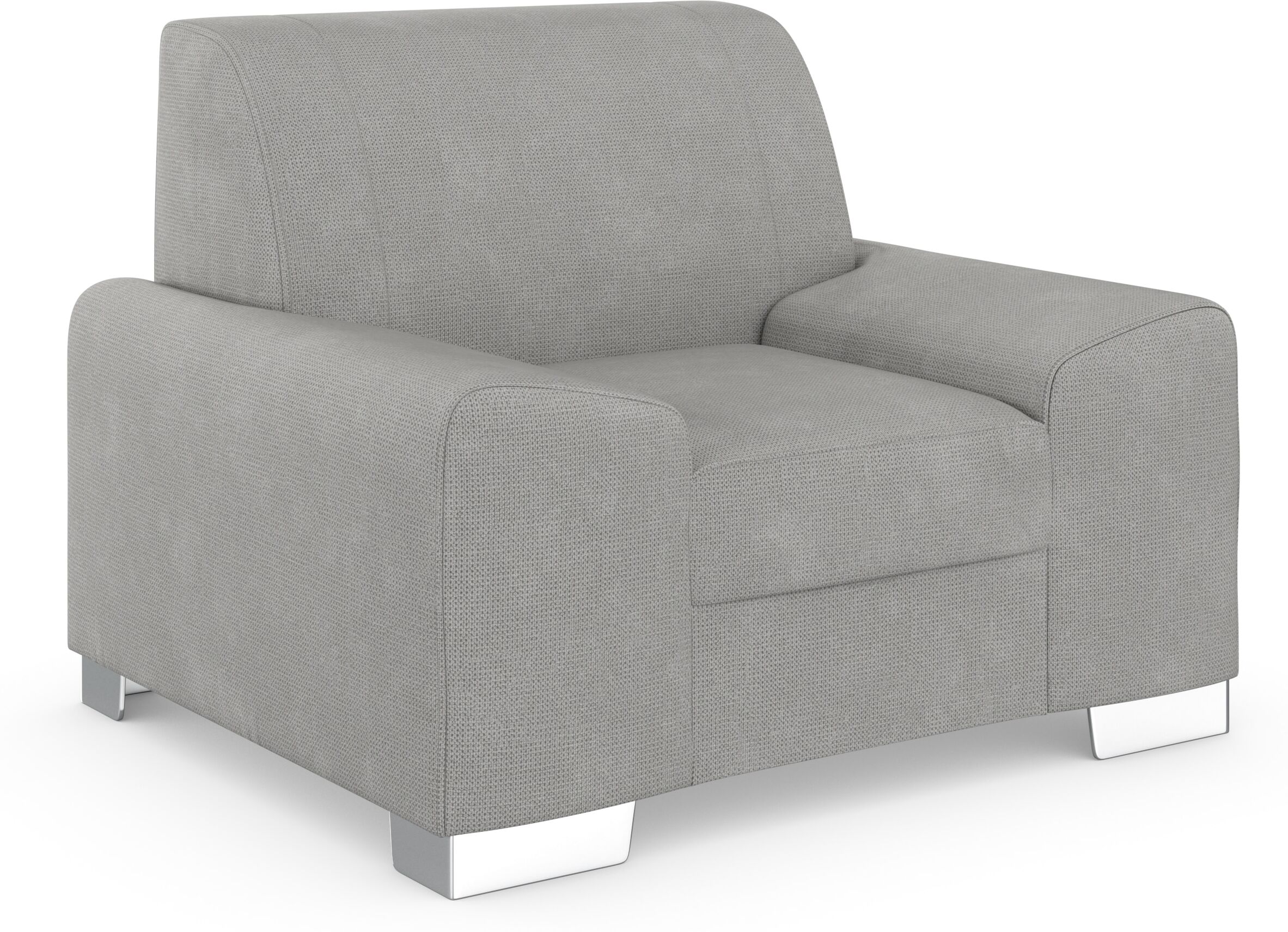 Sessel DOMO COLLECTION "Anzio", grau (hellgrau), B:114cm H:85cm T:93cm, Sessel, Sessel, wahlweise mit Federkern