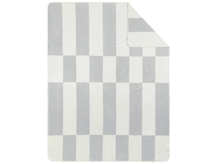 Novel Decke, Grau, Naturfarben, Textil, geometrisch, 150x200 cm, Oeko-Tex® Standard 100, Kettelrand, Heimtextilien, Wohntextilien, Decken, Kuscheldecke