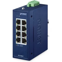 Planet Industrial 8-Port 10/100/1000T Switch IGS-800T (8 Ports), Netzwerk Switch, Blau