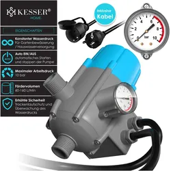 Kesser, Wasserpumpe, Pumpensteuerung Mit Kabel (Hauswasserpumpe)