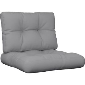 vidaXL Auflage 360668, aus Polyester, für Palettenmöbel, 60 x 60cm, grau, 2-teilig