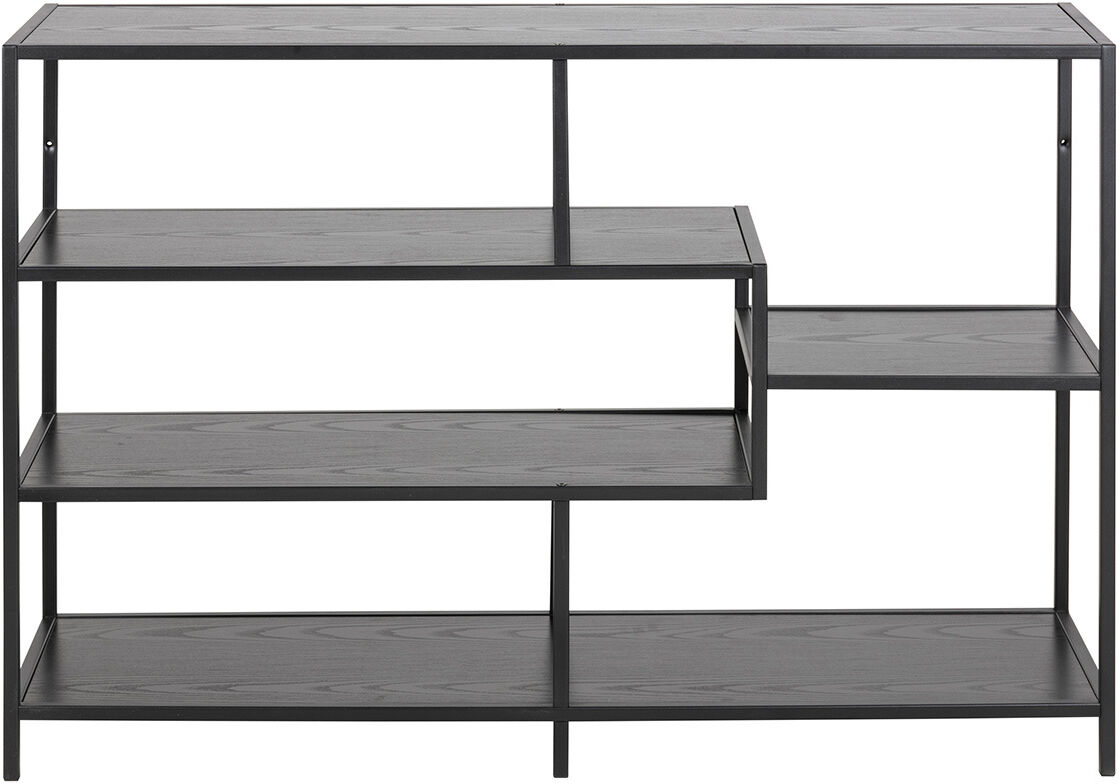 Miliboo Konsole im Industrial Style aus schwarzem Metall und Holz L114 cm TRESCA
