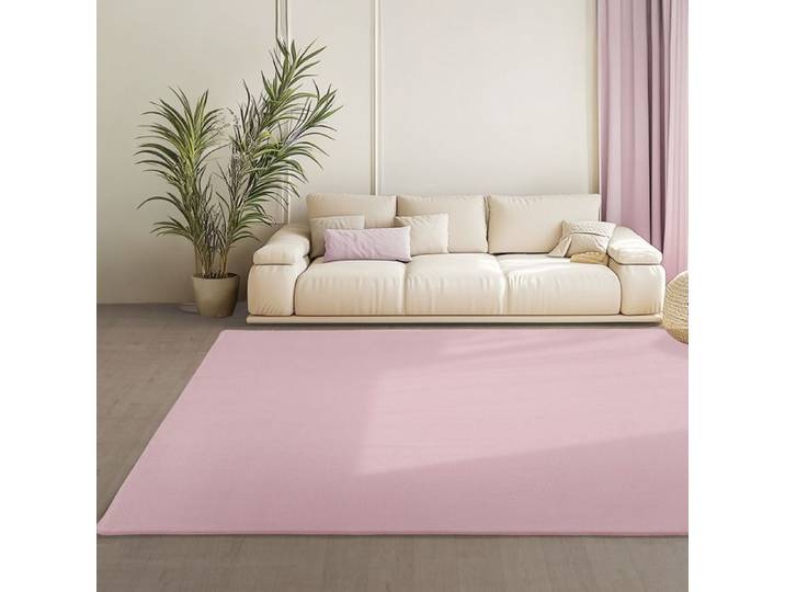 Teppium Tapis Rose 200x280 cm Lavable Antidérapant et Doux tapis uni Salon et Chambre