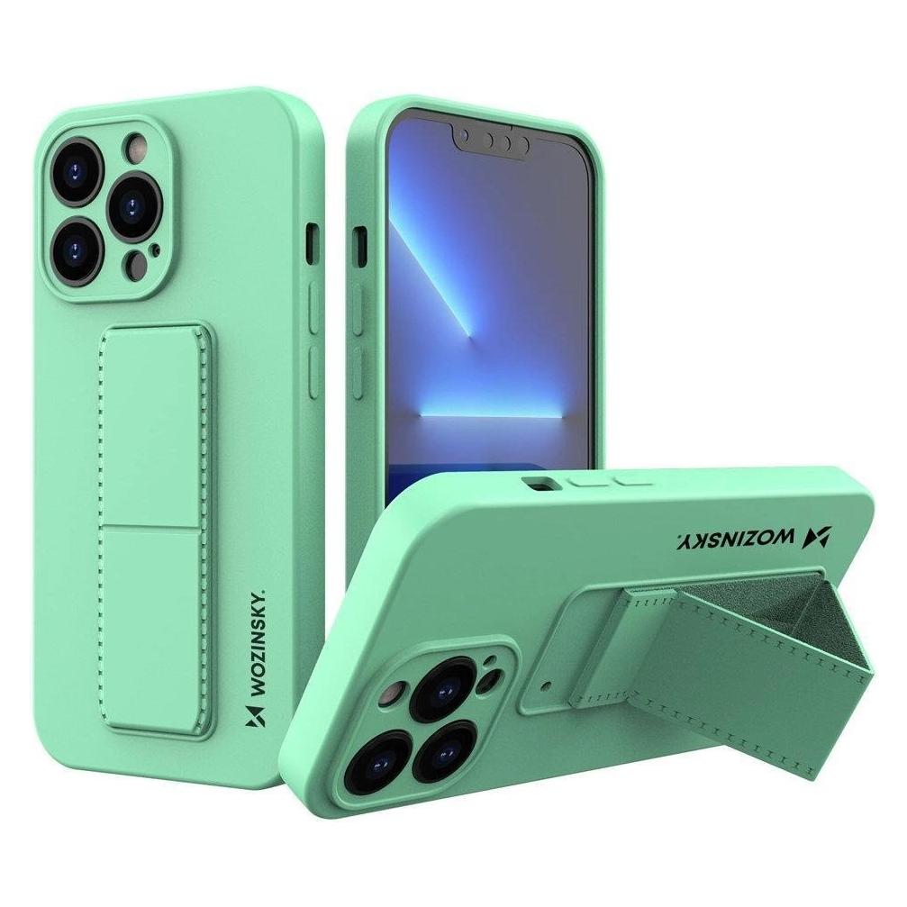 Wozinsky Kickstand Case silicone case with stand for iPhone 13 mini mint (Apple iPhone 13 mini) (Wozinsky Kickstand iPhone 13 Mini Mint Green)