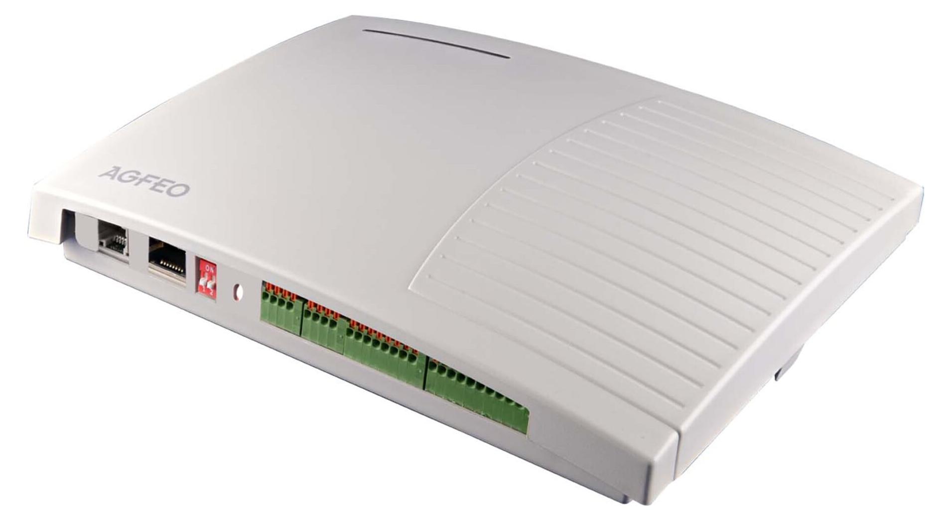 AGFEO Connect Box ES-Smart, Gigabit Ethernet, Gleichstrom, PoE, 12 V, 0.25 A, 184 mm, 142 mm