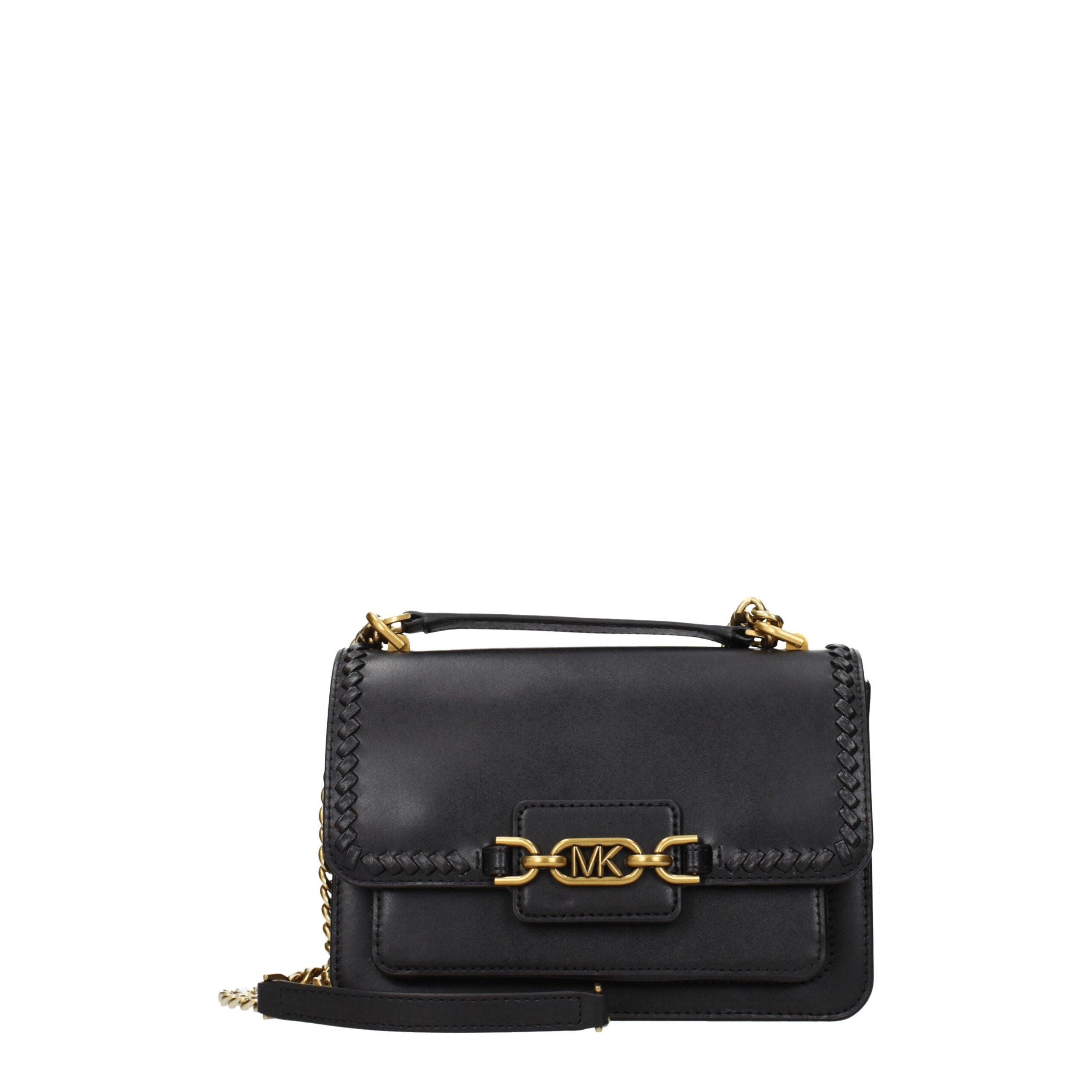 Michael Kors Zwarte Leren Schoudertas