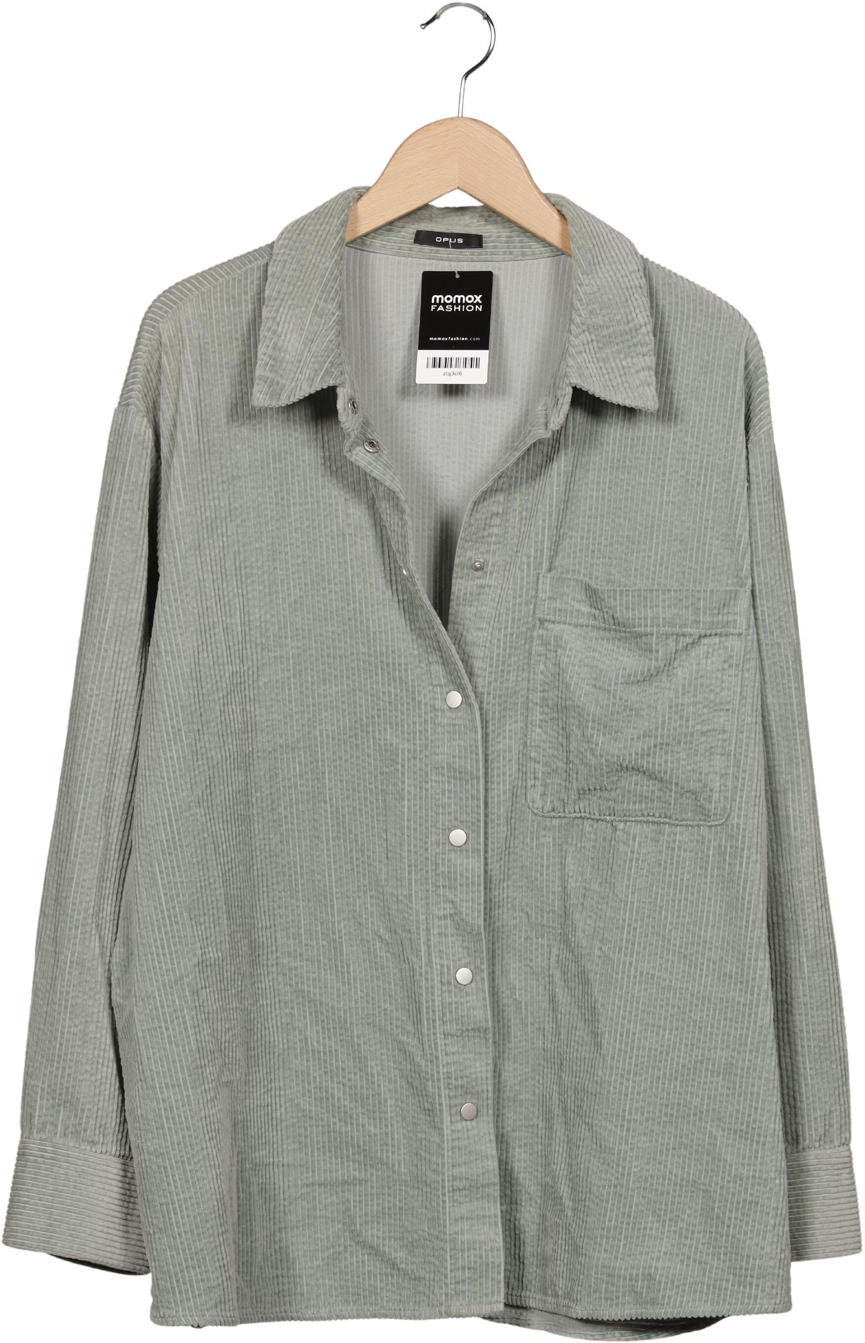 Opus Damen Jacke, Hellgrün, Gr. L, Baumwolle - Second Hand