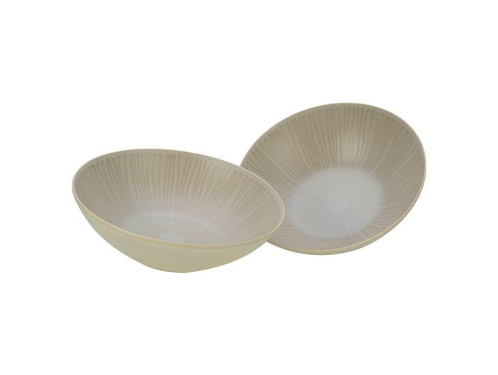 Creatable Schüsselset, Hellbraun, Keramik, 2-teilig, rund, Geschirr, Schalen & Schüsseln, Schüsselset