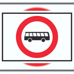 HB-Druck Durchfahrt verboten Bus Symbol Schild A6 (105x148mm)