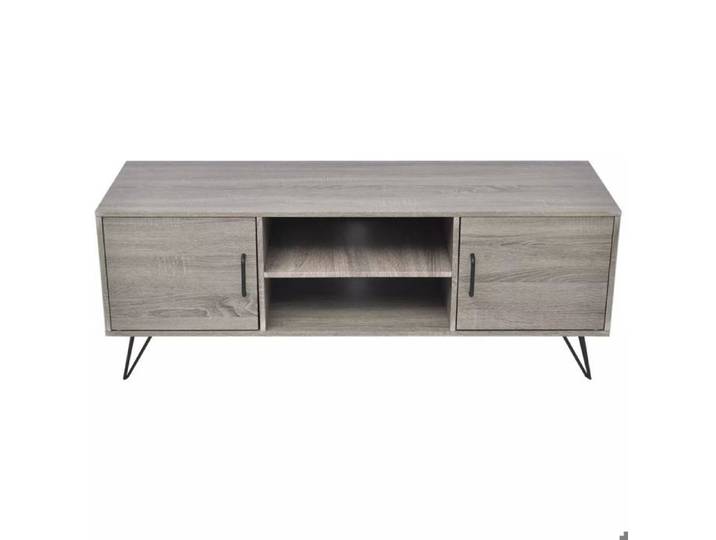 Meuble télé buffet tv télévision design pratique 120 cm gris 2502259