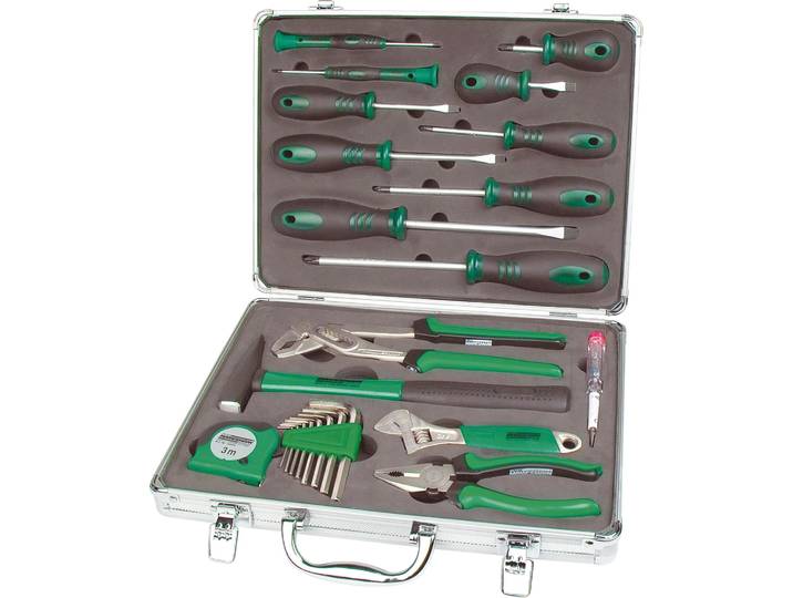 BRÜDER MANNESMANN GREEN LINE 29024 BRÜDER MANNESMANN Jeu d'outils\, 24 pièces\, en coffret