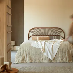 Colette - Kopfteil aus dunklem Rattan 160 cm